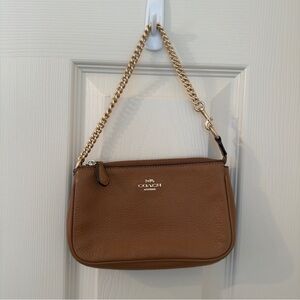 Coach Tan Leather Nolita 19 Bag - Gold Chain